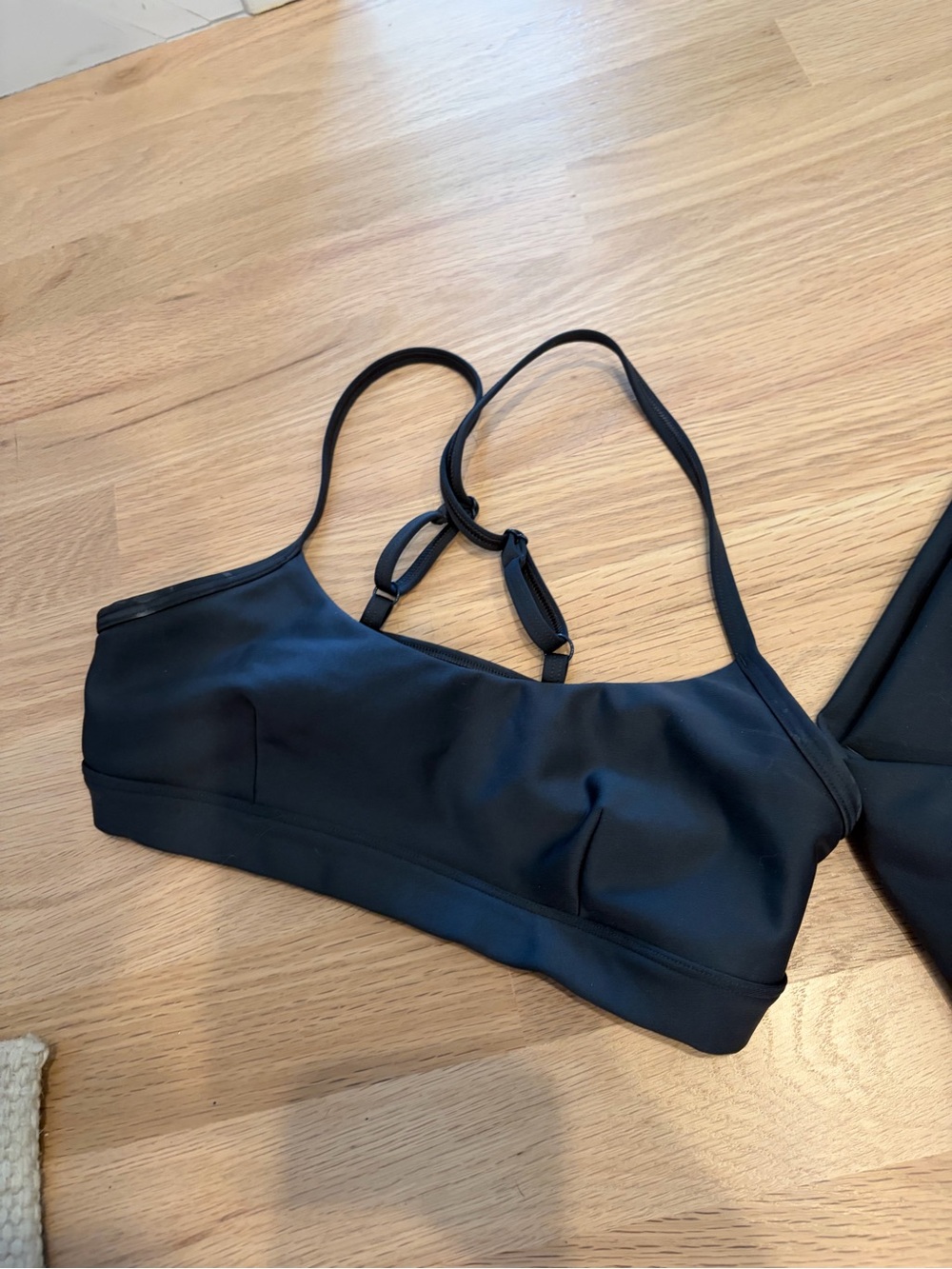 ALO Yoga Black Minimalist Strappy Bralette